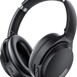 Active Noise Cancelling Headphones, JZ02 Bluetooth Headphones, Wireless Over Ear Headphones with CVC 8.0 Microphone Deep Bass Headset, 40 Hours Playti