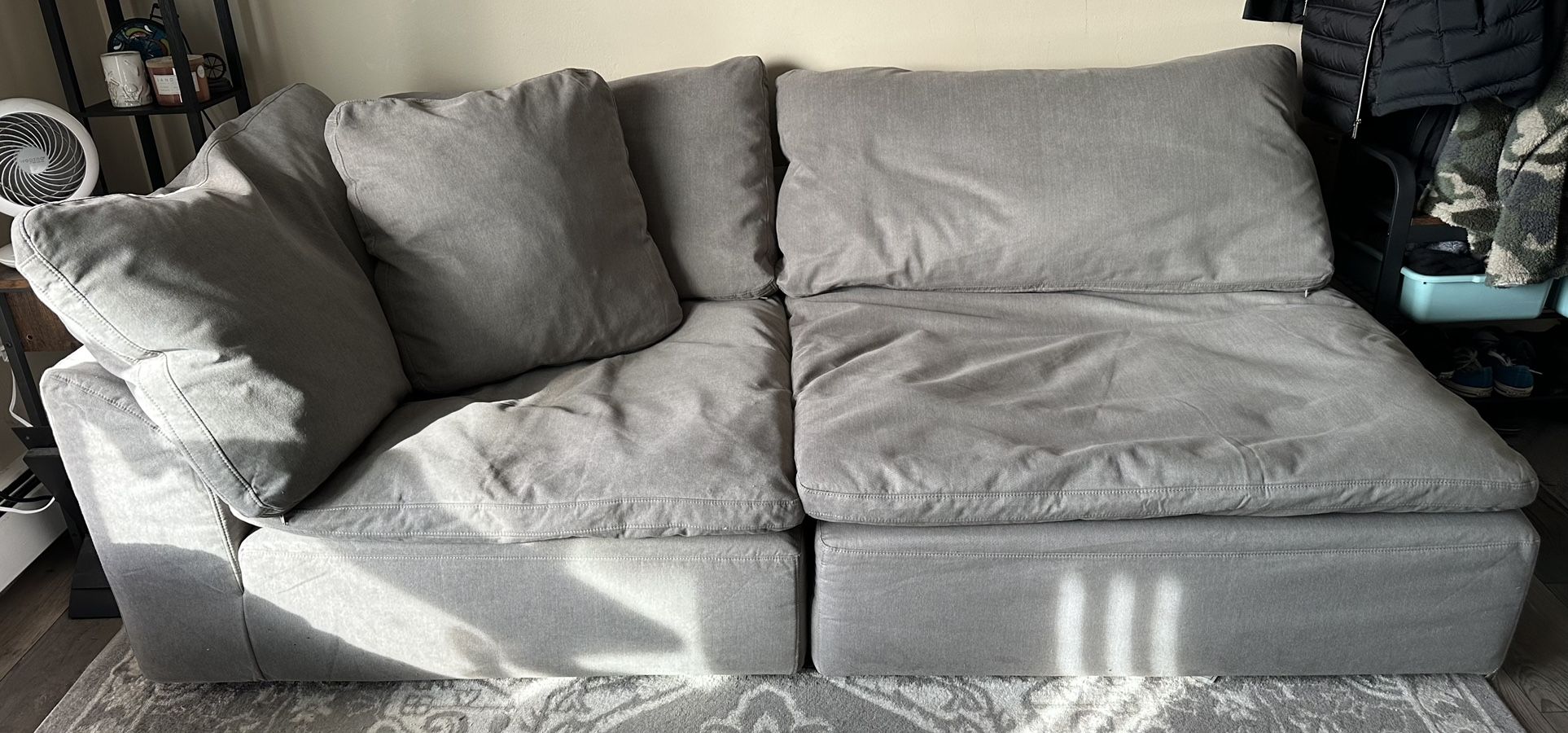  Modular Couch Sectional Pieces Grey  