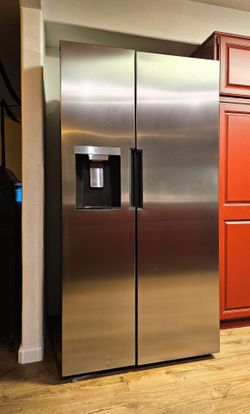 Midea 36-Inch Stainless-Steel Side by Side Refrigerator (26.3 cu. Ft)