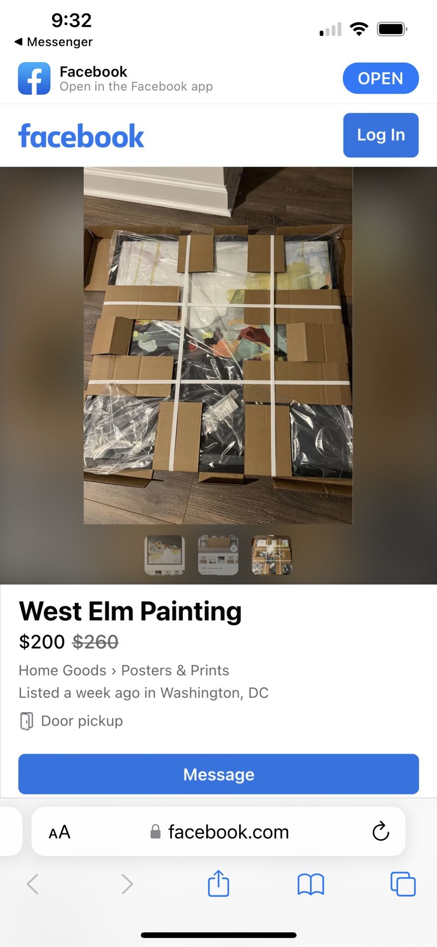 West Elm Minted Framed Canvas Painting