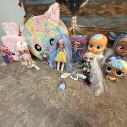LOL Surprise OMG & Na Na Na Surprise Doll Kitty Case Lot -Tweens Mermaid-9 Dolls