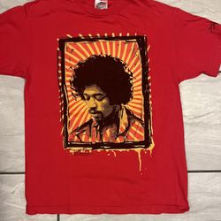 VTG 2004 JIMI HENDRIX T SHIRT LARGE RED EXPERIENCE ROCK BAND TEE Sz Medium