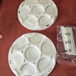 NEW 2 Tier Lazy Susan Turntable Organizer 9.25'' Rotating Can Spice Rack Organizer Holder Holds 12 Soda Cans or Spice Bottles - Very Sturdy
