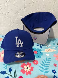 MLB new era Los Angeles dodgers black white La crystal stone logo 9forty a frame SnapBack hats