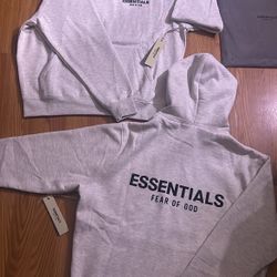 Light Oatmeal Essential Fear of God hoodie(check description)