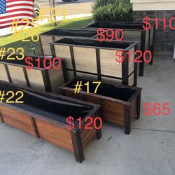 Wood Planter Box Garden Raised Herb Pots 