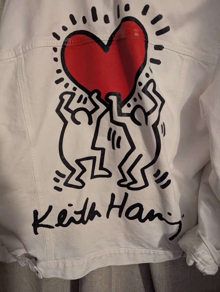 Keith Haring White Denim Jacket