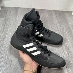 Adidas HVC 2 Black Wrestling Combat Shoes MMA Black White AQ3325 Mens Size 12