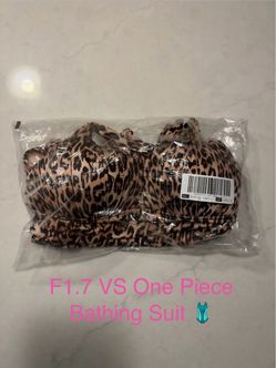 Victoria's Secret Leopard Print One-Piece Swimsuit, Brown & Black (New)