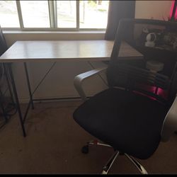Desk + Chair Bundle: Good Condition & Ready to Use