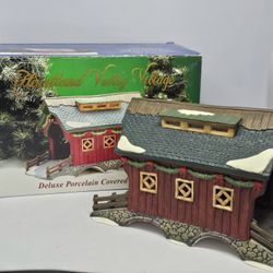 Porcelain Covered Bridge Christmas Village