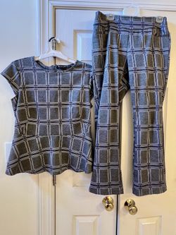 Cute 2-Piece Business Casual Pant Set; Size Large; $20