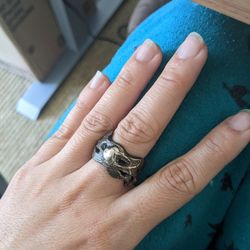 Handmade Ocean Themed Silver Ring