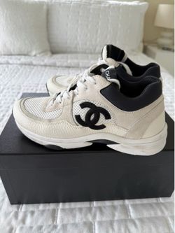 Chanel white and Black sneakers