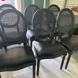 6 Black Dining Chairs