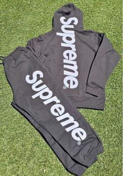 Supreme Black Hoodie and Sweatpants Set