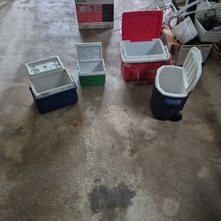 4 Coleman Coolers