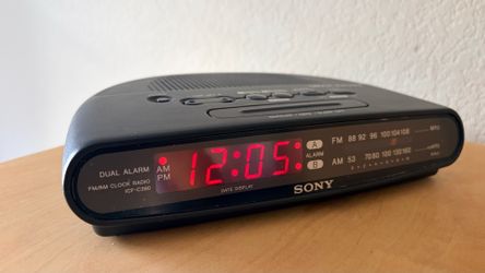 Vintage Sony Clock FM AM radio Sleep & Alarm Clean