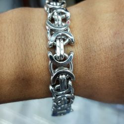 14k White Gold Bracelet 103.2 Grams 8 Inch