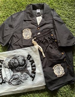 Black Saint Vanity Set (Shirt+Shorts) - M