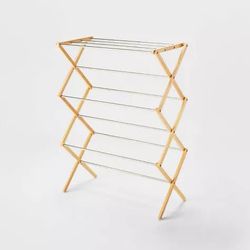 Rubber wood-Stainless steel-Cloth drying Rack- Cash only