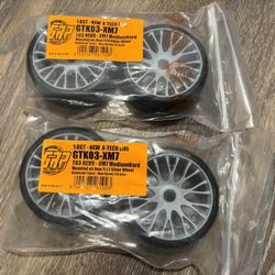 GRP GTK03-XM7 1:8 GT T03 REVO XM7 Medium Hard Tires w/20 Spoked Silver Wheel (4)