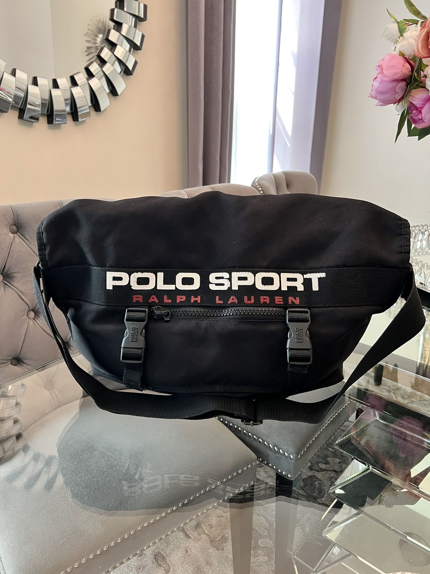 Polo Sport Ralph Lauren Messenger Shoulder Bag Crossbody Black