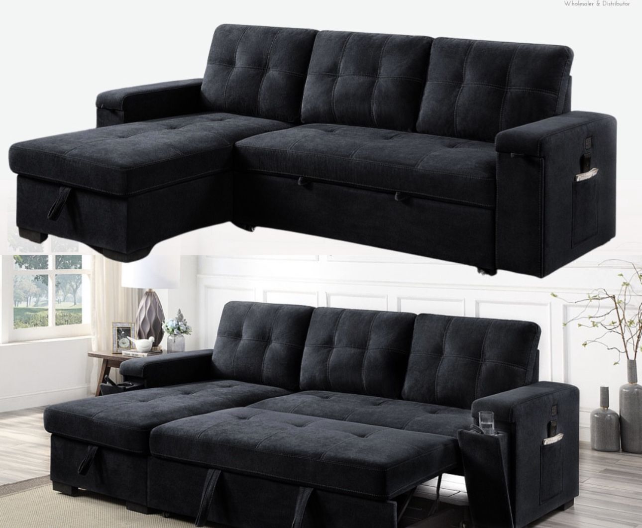 New Toby Reversible Sleeper Sofa With Free Delivery 