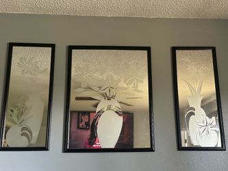 3 set flower mirrors