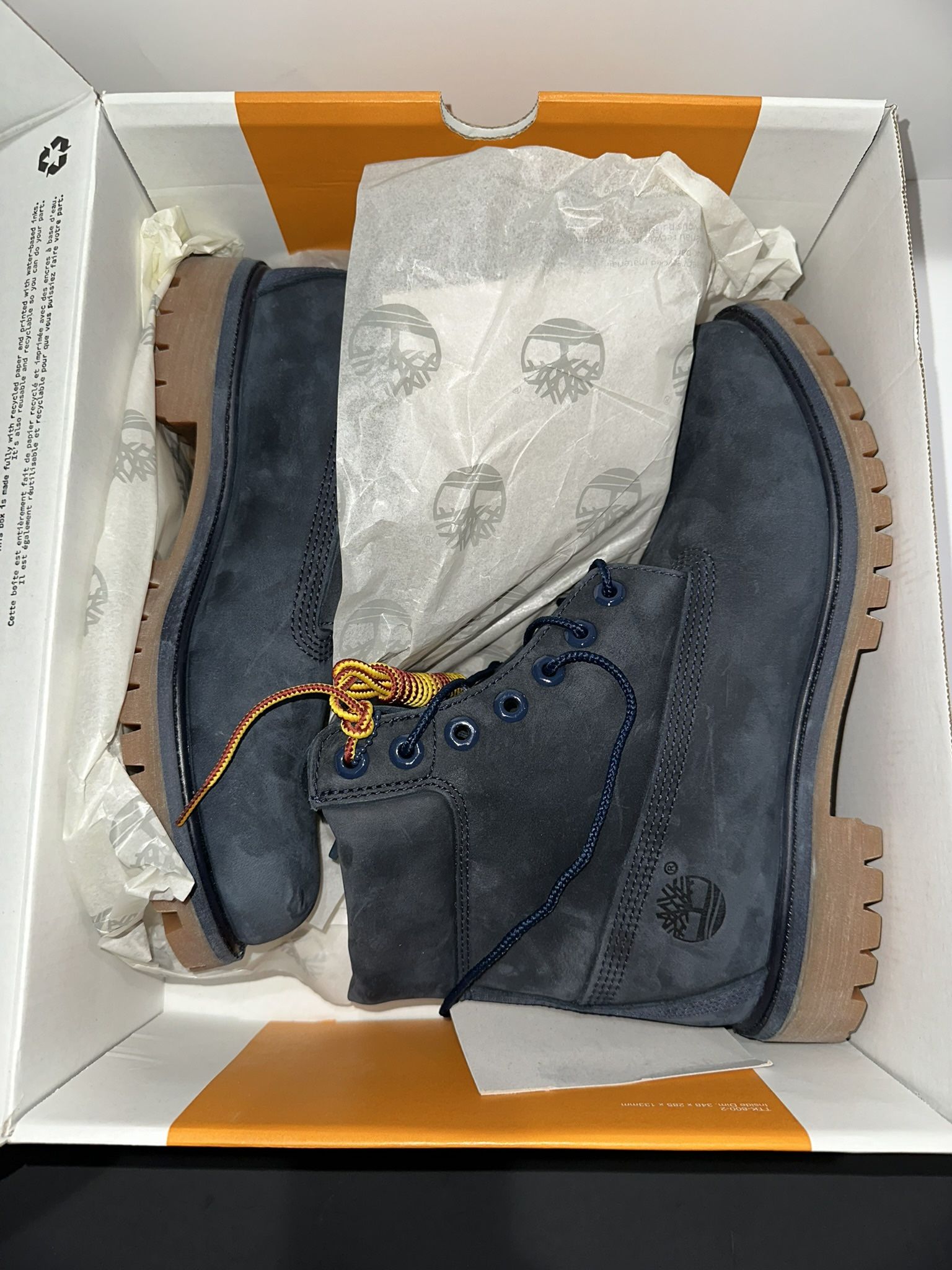 Timberland Premium 6 in Waterproof Boot Medium Blue Nubuck size 9 mens