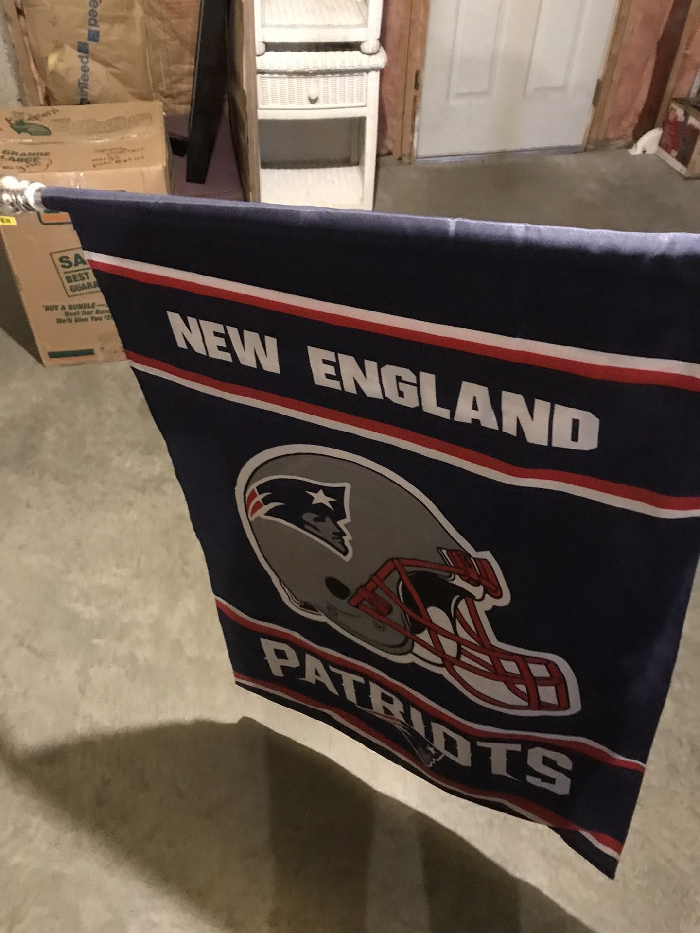 Patriots double sided flag