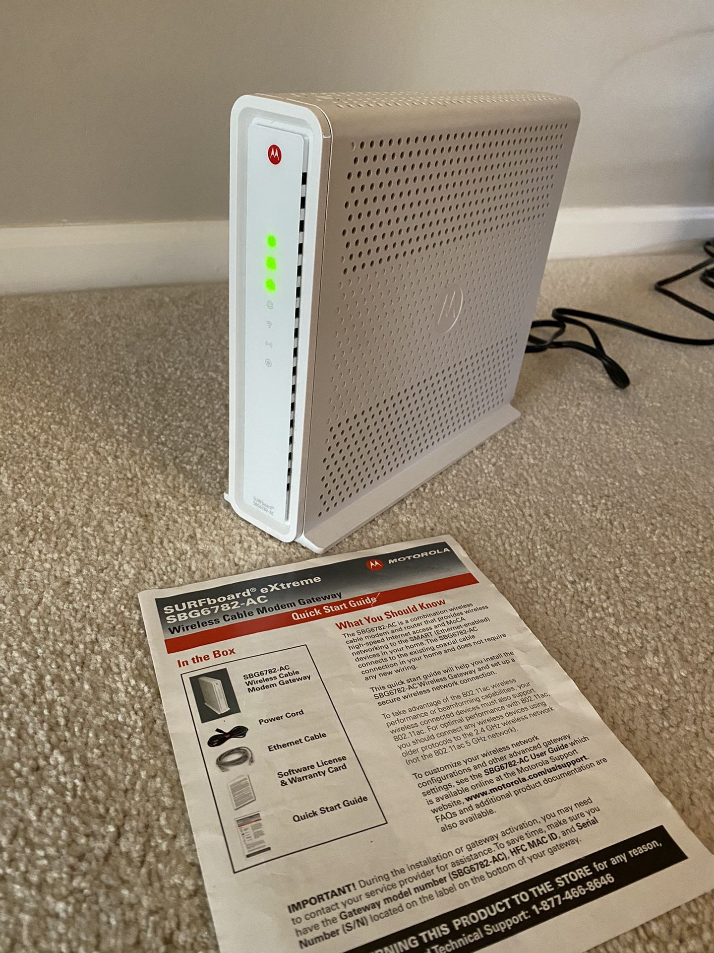Motorola Surfboard extreme SBG6782-AC wireless cable modem router