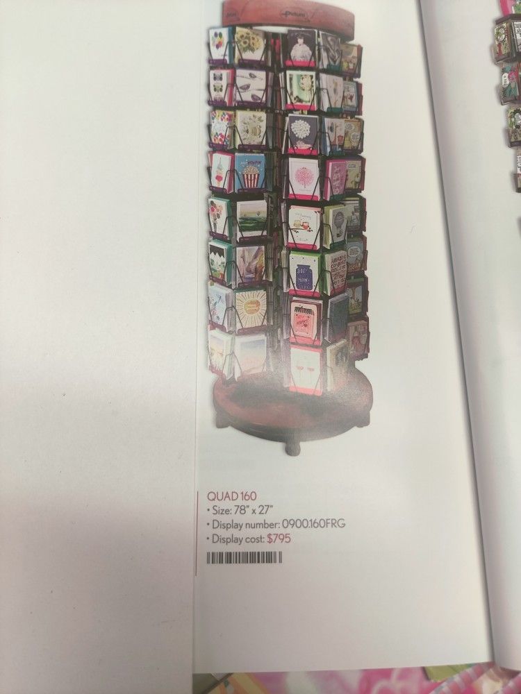 Multiple Revolving Card Rack. New Condition.