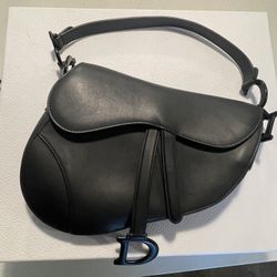Christian Dior Black Ultra Matte Saddle Bag 
