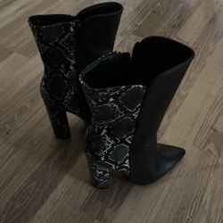 Black Bootie Heels 