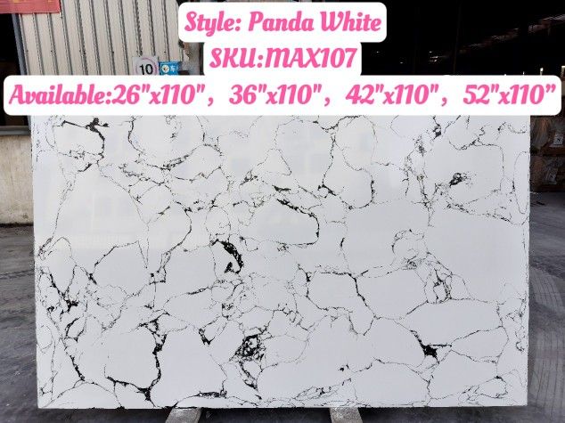 MAX Quartz & Countertop:MX107:Panda White