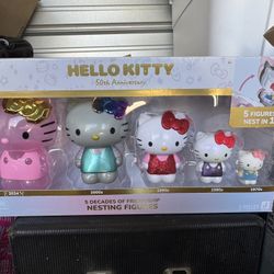 Hello kitty 50th anniversary 5 decades pf friendship Nesting figures