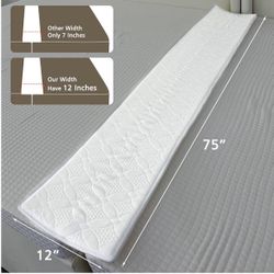 Bed Bridge Twin Size to King Size Bed, Memory Foam Waterproof Mattress Bridge Gap Filler, Twin Size to King Size Bed Converter, 75"x12”