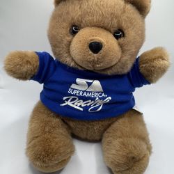 Vintage SuperAmerica Racing Teddy Bear – 9” Plush