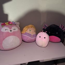 Girls Squishmallows/ pink plush toys/ axoloto plus toy