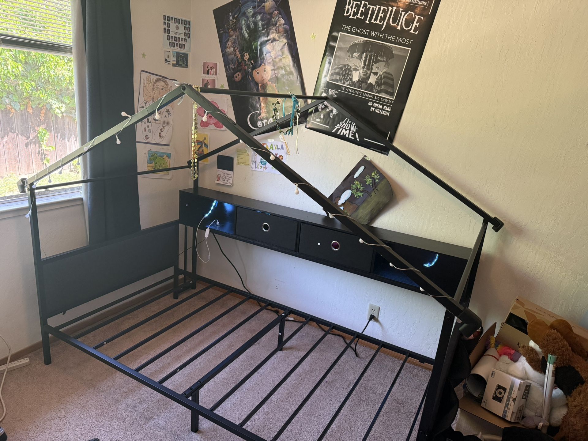 Kids Loft House Bed w/ Storage Drawer – Space Saver & Super Cute