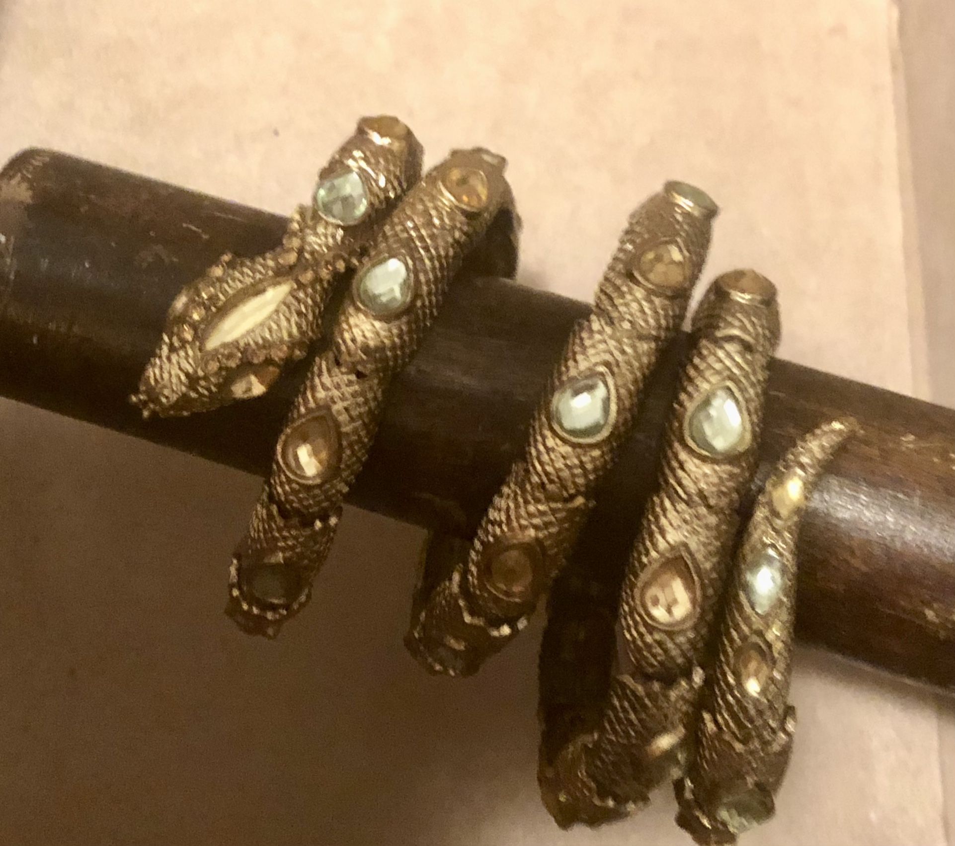 Vintage Rhinestone Snake Bracelet