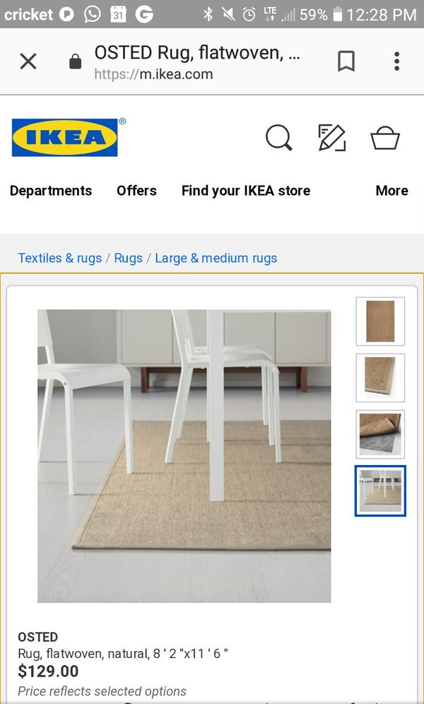 Ikea Osted Rug Flatwoven Brown 212x300 Cm Amazon Ca Home Kitchen