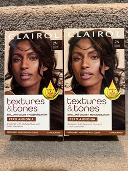 New unopened Clairol Textures & Tones Hair Dye 2N Mocha Brown (2-Pack)
