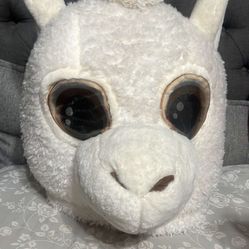 DAN DEE VERY CLEAN PLUSH BIG GREETER HEAD LLAMA ALPACA CUSTOME MASCOT COSPLAY FURRY MASK