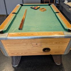 Valley coin operated 7 Foot Slate Pool Table 
