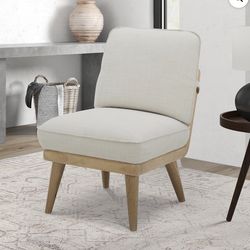 Better Homes & Gardens Springwood Slipper Accent Chair, Light Honey