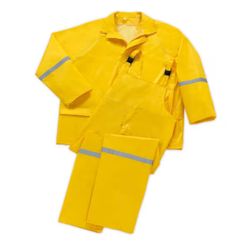 Premium Men's 2X-Large Yellow Waterproof 170T Polyester Rain Suit (3-Piece) @Tools-6