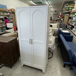 Streamdale Furniture 71'' Metal Storage Cabinet with Doors and Adjustable Shelves (White)