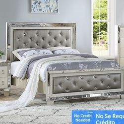 Queen Size Silver Button W Orthopedic Matres.colchon!!!!